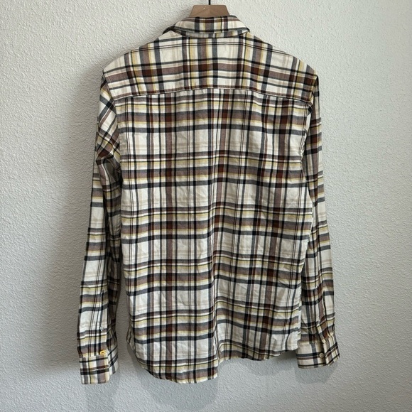 Scotch & Soda Men's Medium Regular Fit Long Sleeve Shirt in Worker Style Plaid - Picture 11 of 11